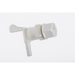 Plastic Tap With Sediment Reducer Attached - Click Image to Close