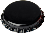 Crown Caps Black (100) - Click Image to Close