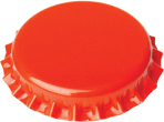 Crown Caps Orange (100) - Click Image to Close