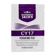 Mangrove Jacks Wine Yeast - CY17 8g (Sweet Whites/ Country Wines) - Click Image to Close