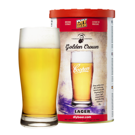 Coopers Golden Crown Lager 1.7Kg - Click Image to Close