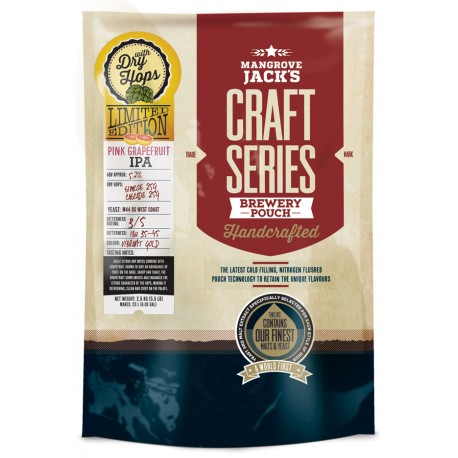 Mangrove Jack's Craft Series Pink Grapefruit IPA with Dry Hops - Limited Edition - Click Image to Close