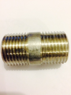 Stainless Steel Nipple 1/2" NPT x 1.5" Length - Click Image to Close