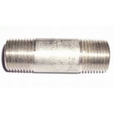 Stainless Steel Nipple 1/2" NPT x 2" Length - Click Image to Close