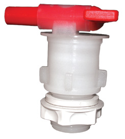 Tap PVC and Backnut Red - Click Image to Close