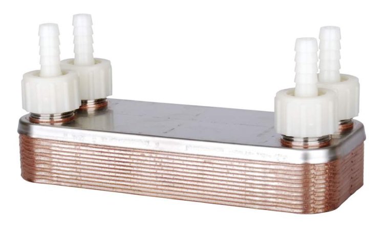 12 Plate Wort Chiller (Includes Fittings) - Click Image to Close