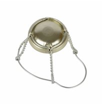 Champagne Wire Cage with Metal Cap (Single)