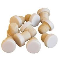 Plastic Top Flanged Corks White (20)