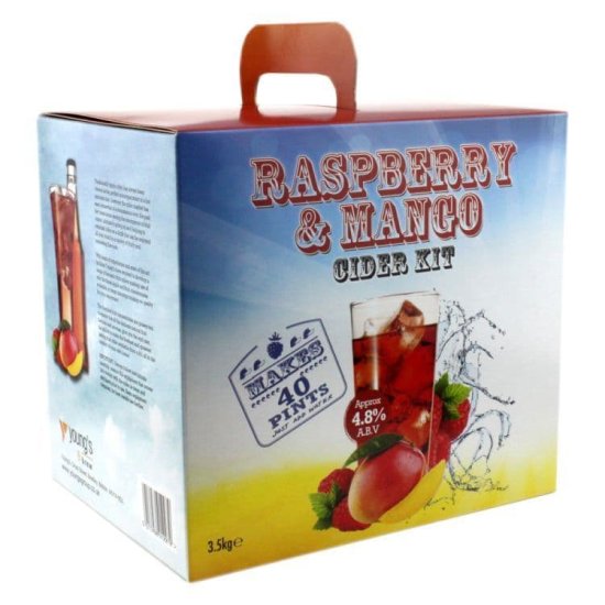 Young's Raspberry And Mango 40 pint / 23L Cider Kit BB 04/23 Young's Raspberry And Mango 40 pint / 23L Cider Kit BB 04/23