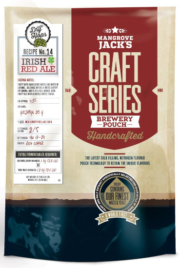 Mangrove Jack's Craft Series Irish Red Ale with Dry Hops - (40 Pints) Recipe No.14